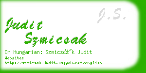 judit szmicsak business card